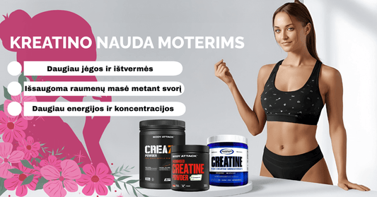Kreatinas moterims 2025 (Papildyta)