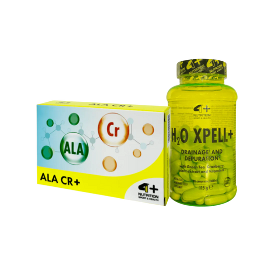 4+ Nutrition rinkinys lieknėjimui – H2O Xpell ir ALA CR+ produktai