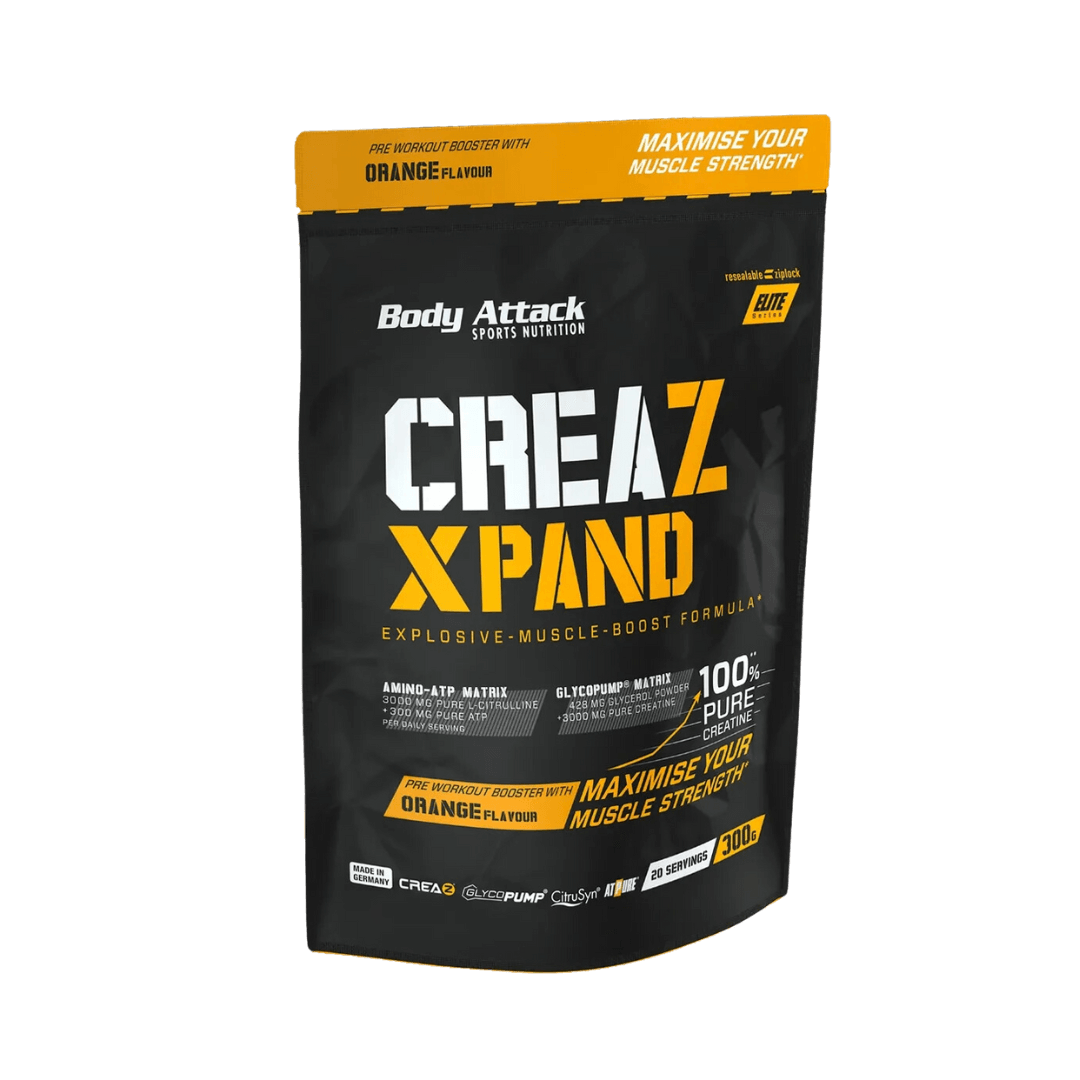 Body Attack CREAZ Xpand 300g – Kreatino ir citrulino pre-workoutas