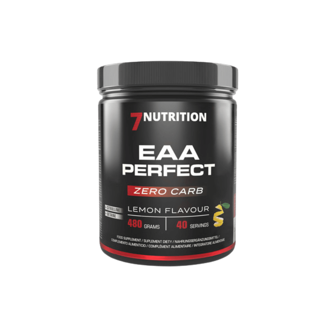 7 Nutrition EAA Perfect – 480 g pakuotė esminių amino rūgščių raumenų atsistatymui ir ištvermei

