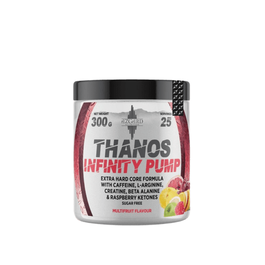 Azgard Thanos Infinity Pump – prieštreniruotinis papildas su kofeinu ir argininu treniruotėms

