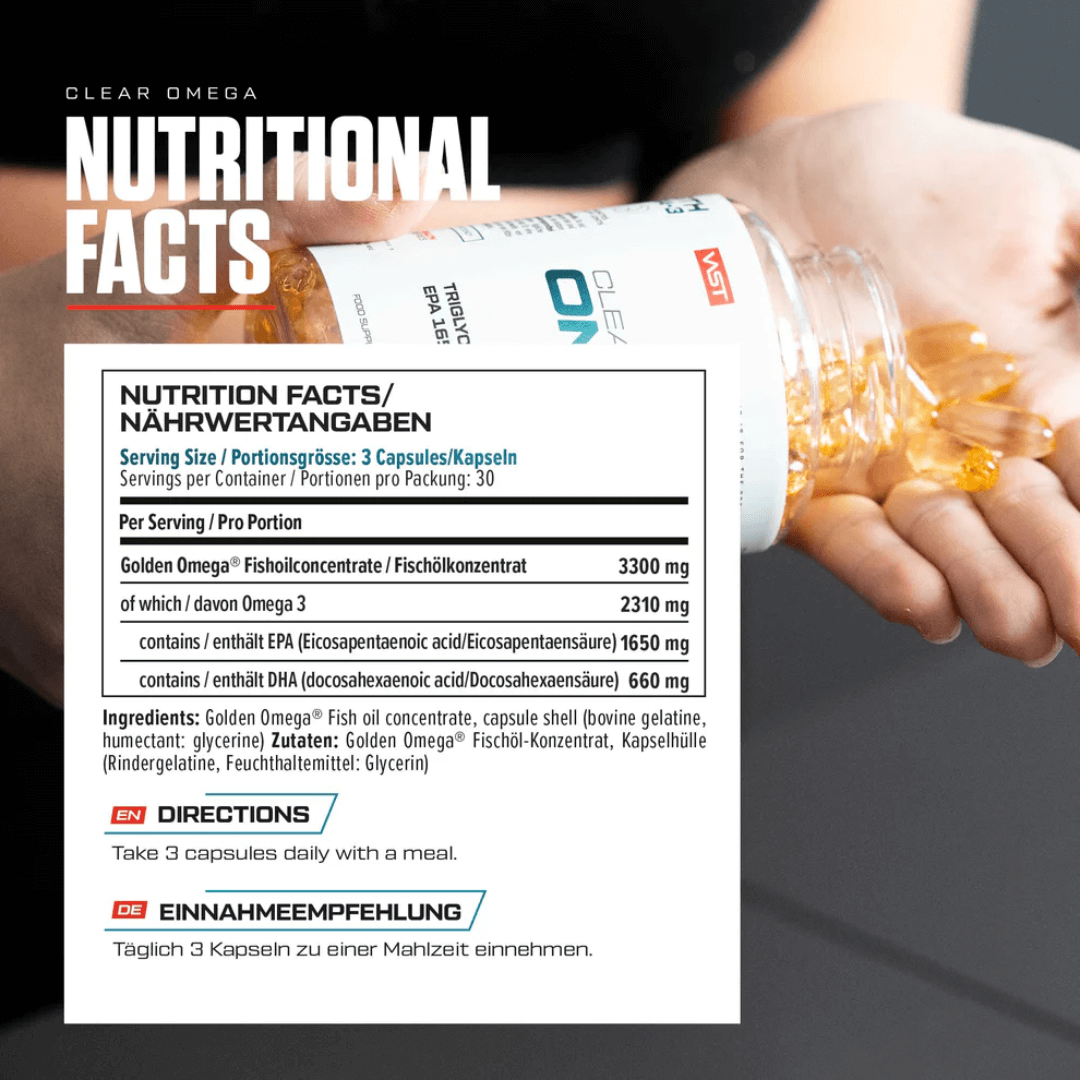 VAST Clear Omega 3  – Ultra grynas ir stiprus Omega 3 iš Golden Omega®