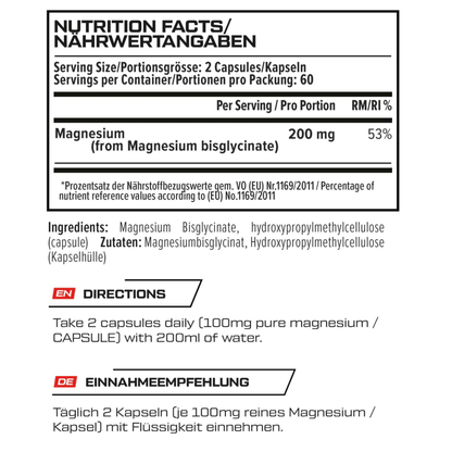 VAST Magnesium 200 - Magnio bisglicinatas sportininkams